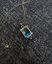 Load image into Gallery viewer, Luna Tourmaline Doublet Pendant, 14k Yellow Gold and VS White Diamond