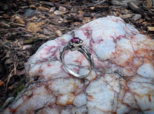 Load image into Gallery viewer, Gold and Silver Ruby Rose Ring