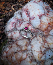 Load image into Gallery viewer, Gold and Silver Ruby Rose Ring