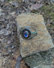 Load image into Gallery viewer, Opalescent Quartz Halo Ring (Size 10.5)