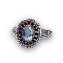 Load image into Gallery viewer, Opalescent Quartz Halo Ring (Size 10.5)