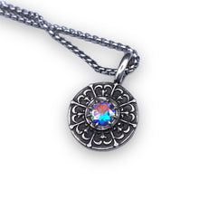 Load image into Gallery viewer, Filigree Medallion with Opalescent Quartz