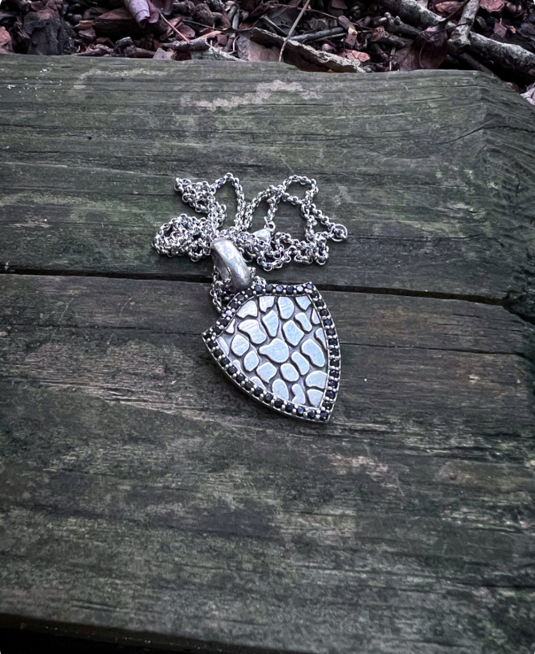 Golem Shield Silver Pendant