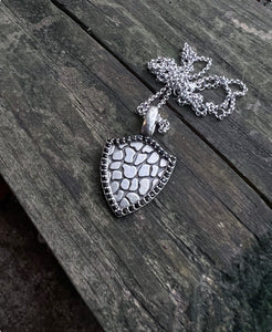 Golem Shield Silver Pendant