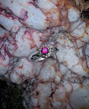 Load image into Gallery viewer, Gold and Silver Ruby Rose Ring