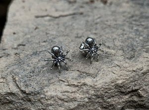 Spider Sterling Silver Earrings