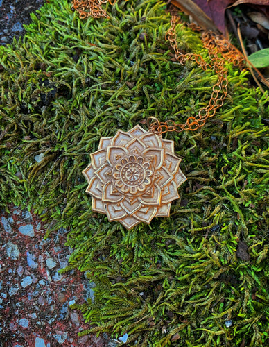 Bronze Mandala Sacred Geometry Pendant