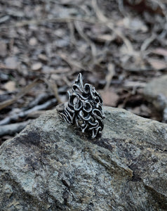 Free Form Witchy Sterling Silver Ring (Size 4.5)