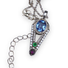 Load image into Gallery viewer, Mini Deco Pendant with Aquamarine