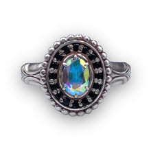 Load image into Gallery viewer, Opalescent Quartz Halo Ring (Size 10.5)